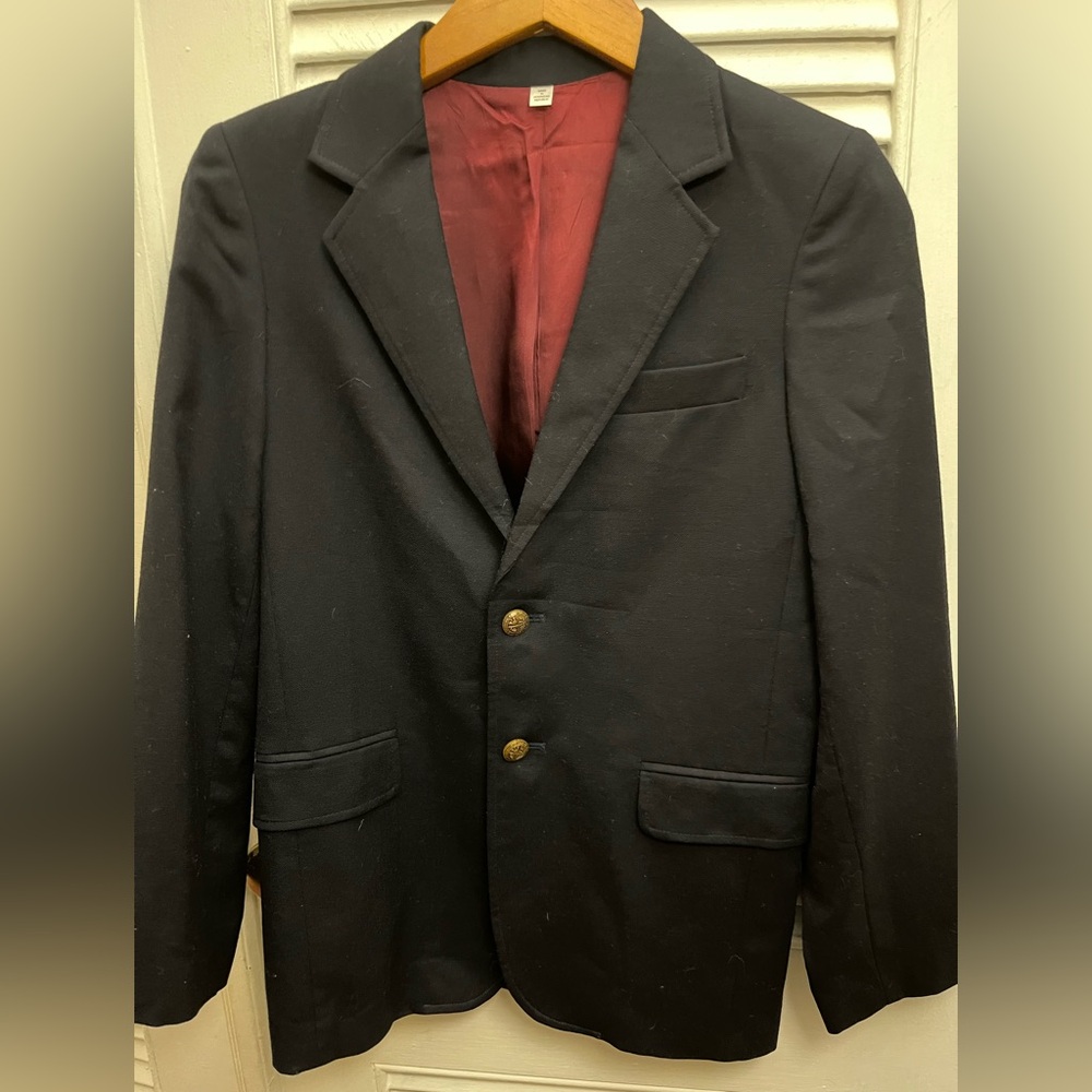 Talbots Kids size 14 Navy blue Suit/Blazer/Jacket 100% Wool. Excellent condition